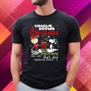 Charlie Brown Christmas 58th Anniversary 1965-2023 Charles M Schulz Snoopy T-Shirt