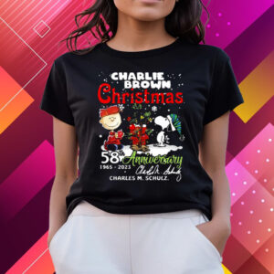 Charlie Brown Christmas 58th Anniversary 1965-2023 Charles M Schulz Snoopy T-Shirts