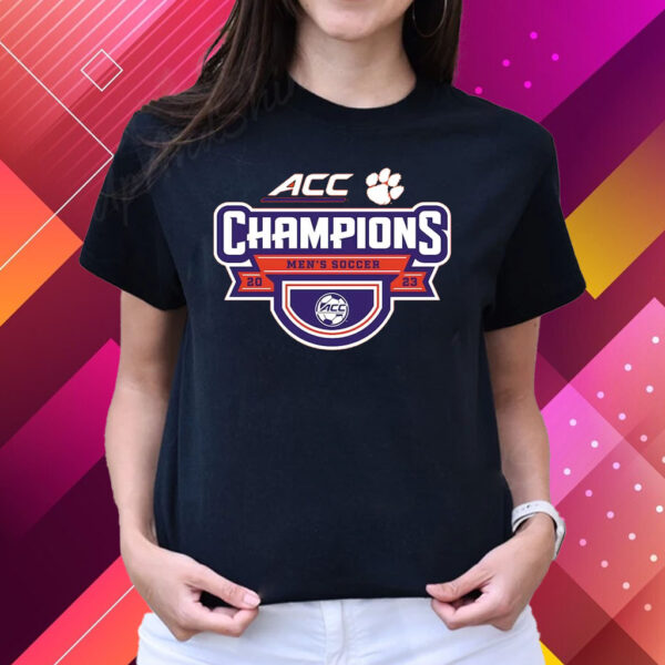 Clemson Tigers 2023 Acc Men’s Soccer Conference Tournament Champions Locker Room T-Shirts