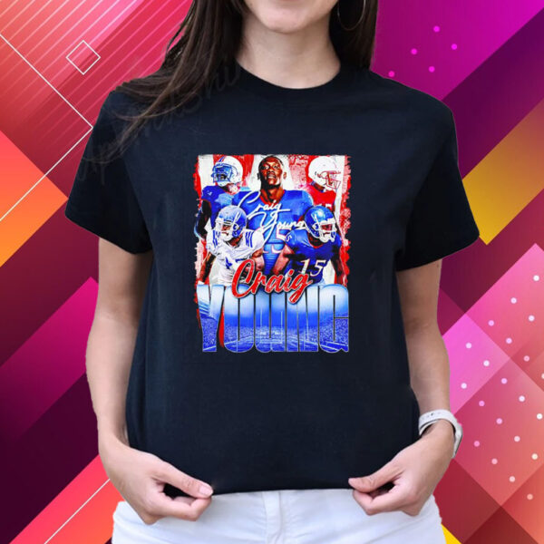 Craig Young Kansas Jayhawks Football Vintage T-Shirts