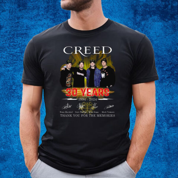 Creed 30 Years 1994 – 2024 Thank You For The Memories T-Shirt