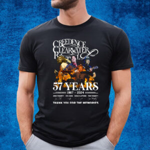 Creedence Clearwater Revival 57 Years 1967 – 2024 Thank You For The Memories T-Shirt