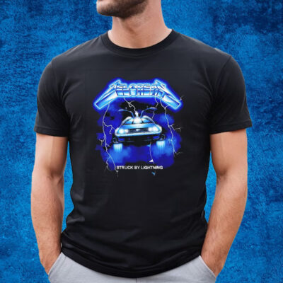 Delorean Struck By Lightning Back To The Future And Metallicas Ride The Lightning T-Shirt