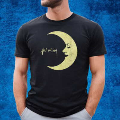 Fall Out Boy Moon Logo Boyfriend Fit Girls T-Shirt