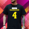 Free Harbaugh 4 Michigan Wolverines T-Shirt