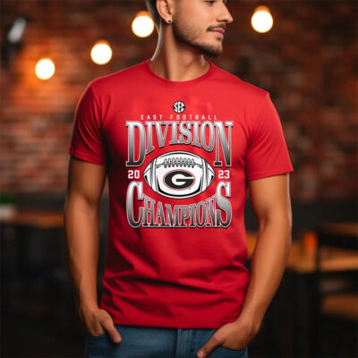 Georgia Bulldogs 2023 Sec East Football Division Champions Goal Line Stand T-Shirt