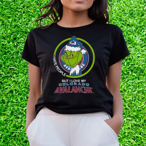 Grinch I Hate People But I Love My Colorado Avalanche T Shirts