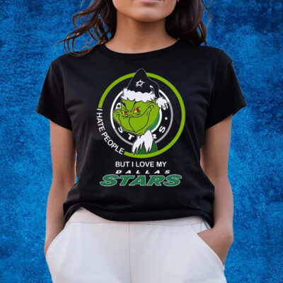 Grinch I Hate People But I Love My Dallas Stars T-Shirts