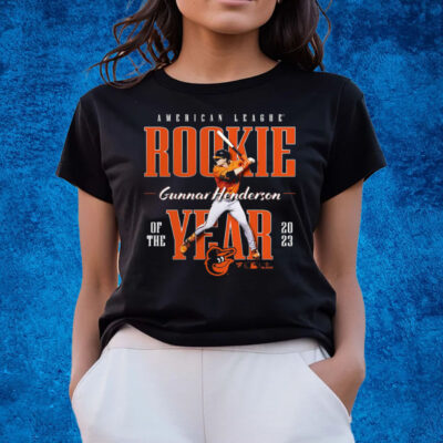 Gunnar Henderson Baltimore Orioles 2023 Al Rookie Of The Year T-Shirts