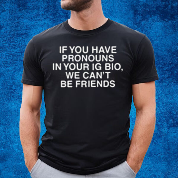 If You Have Pronouns In Your Ig Bio We Cant Be Friends T-Shirt