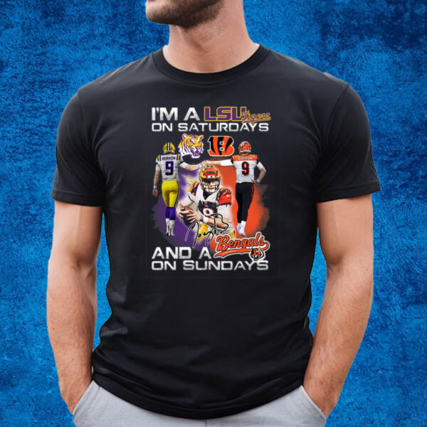 I’m A LSU Tigers On Saturdays And A Idaho State Bengals On Sundays T-Shirt