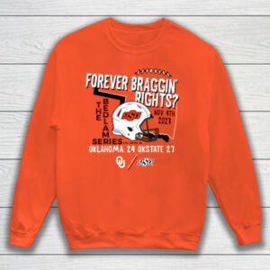 Men's Orange Oklahoma State Cowboys vs Oklahoma Sooners 2023 Bedlam Score T-Shirt Sweatshirt