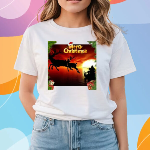 Merry Christmas Sunset T Shirts