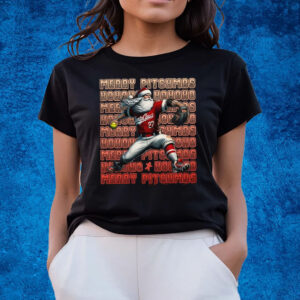 Merry Pitchmas Ho Ho Ho – Softball Santa Pitching T-Shirts