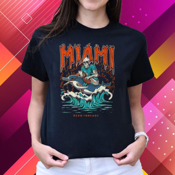 Miami Football Skeleton Dead T-Shirts