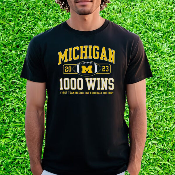 Michigan Wolverines Champion Football 1000 Wins T Shirt