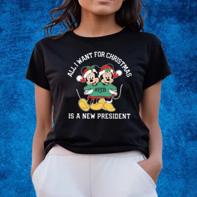 Mickey And Minnie Mouse All I Want For Christmas Is A New President T-Shirts