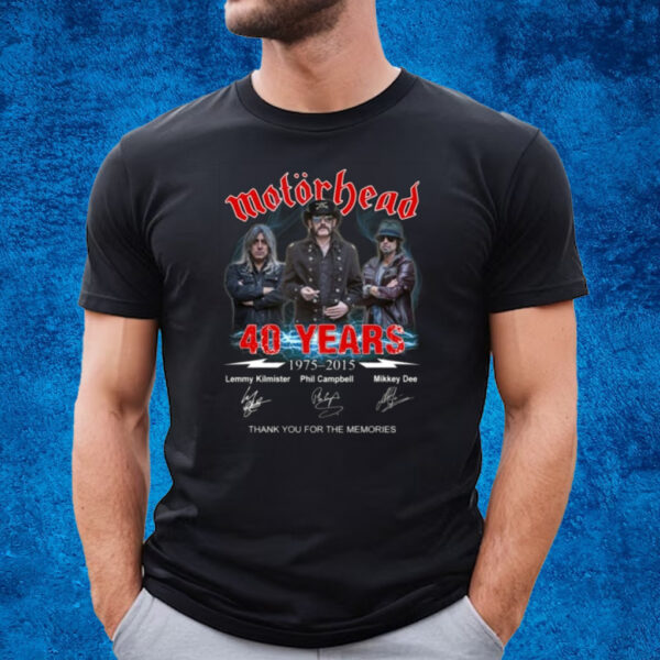 Motorhead 40 Years 1975 – 2015 Thank You For The Memories T-Shirt