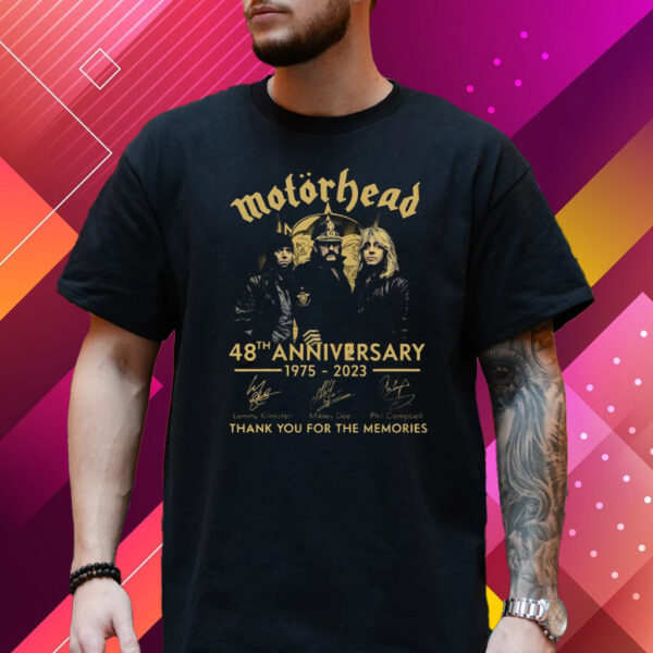 Motorhead 48th Anniversary 1975-2023 Thank You For The Memories T-Shirt