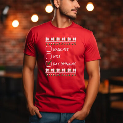 Naughty Nice Day Drinking T-Shirt