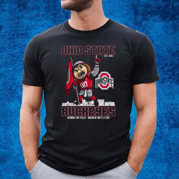 Ohio State Est 1870 Buckeyes Across The Field Buckeye Battle Cry T-Shirt