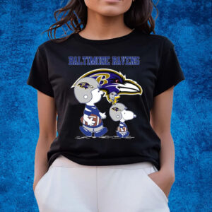 Ravens Snoopy Play Soccer T-Shirts