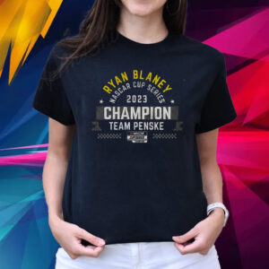 Ryan Blaney Team Penske 2023 Nascar Cup Series Champion Banner T-Shirts