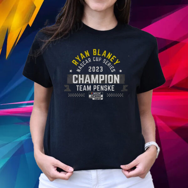 Ryan Blaney Team Penske 2023 Nascar Cup Series Champion Banner T-Shirts