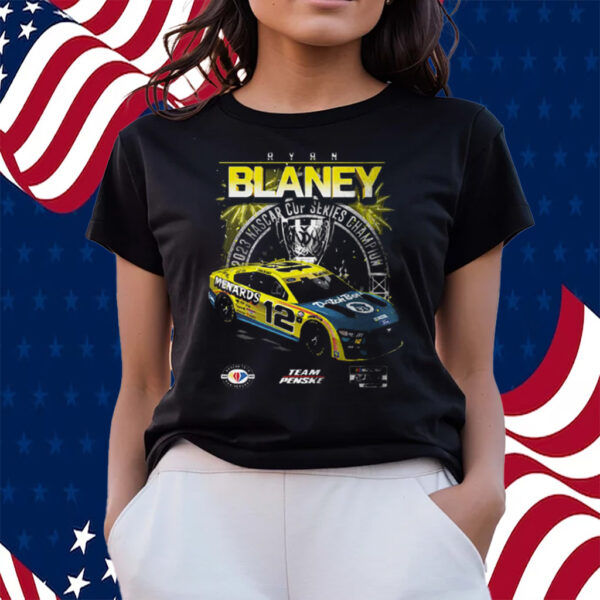 Ryan Blaney Team Penske 2023 Nascar Cup Series Champion Official T-Shirts