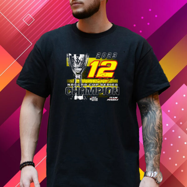 Ryan Blaney Team Penske 2023 Nascar Cup Series Champion Trophy T-Shirt