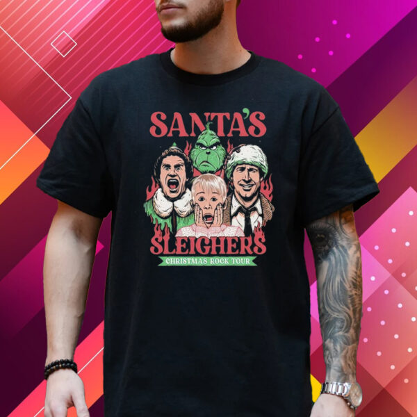 Santas Sleighers Christmas Rock Tour T-Shirt