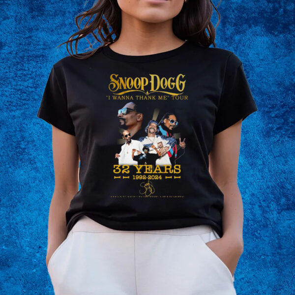 Snoop Dogg I Wanna Thank Me Tour 32 Years 1992 – 2024 Thank You For The Memories T-Shirts