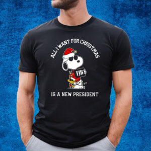 Snoopy All I Want For Christmas Is A New President T-Shirt