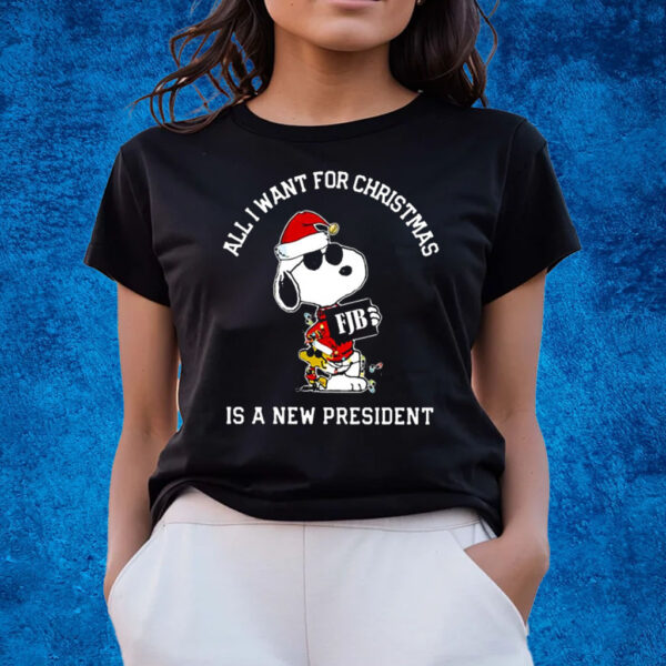 Snoopy All I Want For Christmas Is A New President T-Shirts