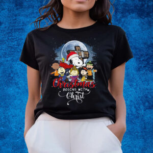 Snoopy Christmas Begins With Christ T-Shirts