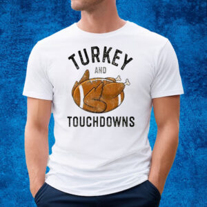 Turkey And Touchdowns Print Casual T-Shirt