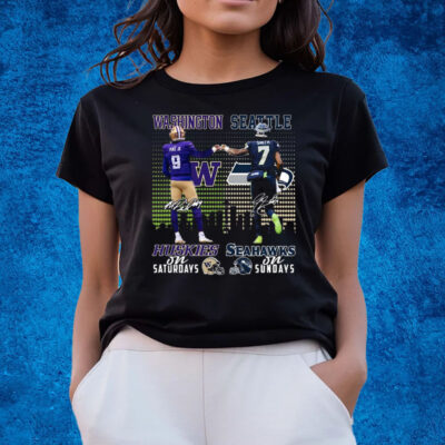 Washington Huskies On Saturdays And Seattle Seahawks On Sundays T-Shirts