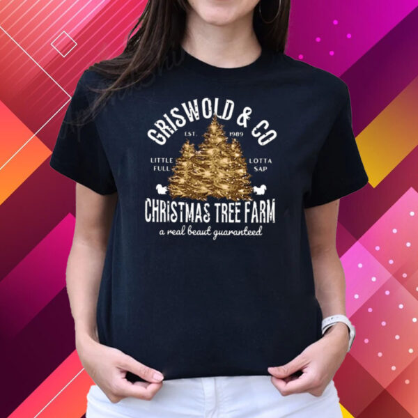 Women’s Griswold & Co Est 1989 Christmas Tree Farm Print Casual Sweatshirt Shirts