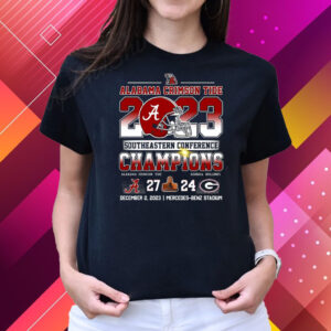 2023 Southeastern Conference Champions Alabama Crimson Tide 27 – 24 Georgia Bulldogs December 2 2023 Mercedes-Benz Stadium T-Shirts