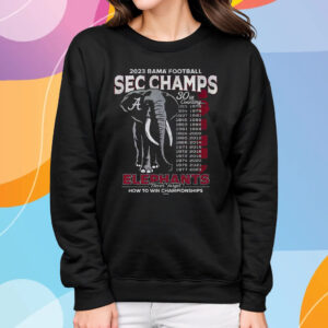 Alabama Crimson Tide 2023 Sec Football Conference Champions Alabama Never Forgets T-Shirt Sweatshirt