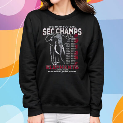 Alabama Crimson Tide 2023 Sec Football Conference Champions Alabama Never Forgets T-Shirt Sweatshirt