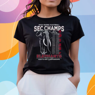 Alabama Crimson Tide 2023 Sec Football Conference Champions Alabama Never Forgets T-Shirts