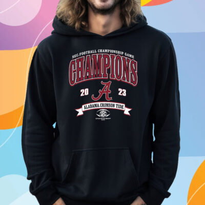 Alabama Crimson Tide 2023 Sec Football Conference Champions T-Shirt Hoodie