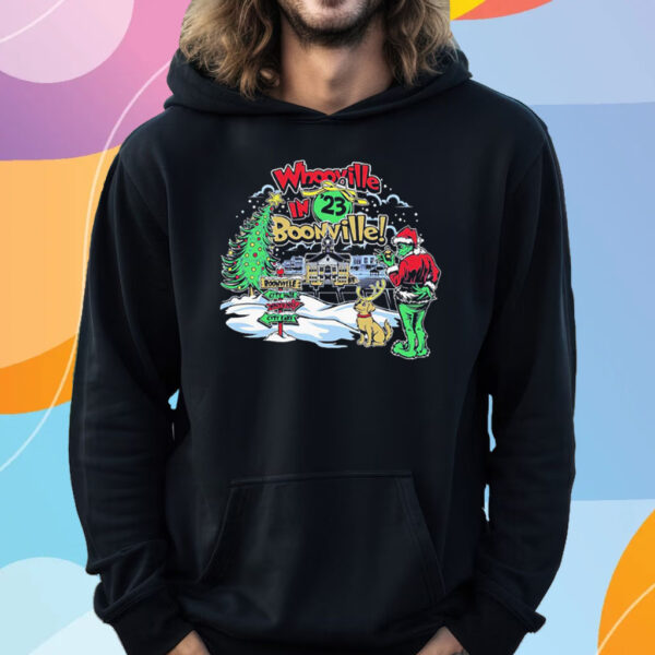 Grinch Whooville In Boonville Christmas T-Shirt Hoodie