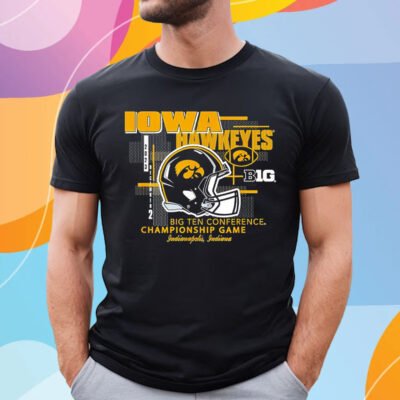 Iowa Hawkeyes Big Ten Championship 2023 Football Helmet T-Shirt