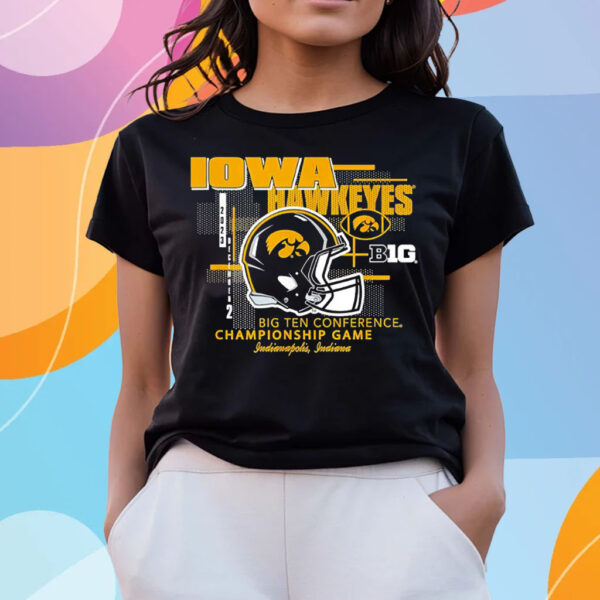 Iowa Hawkeyes Big Ten Championship 2023 Football Helmet T-Shirts