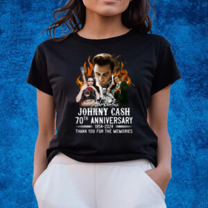 Johnny Cash 70th Anniversary 1954-2024 Thank You For The Memories T-Shirts