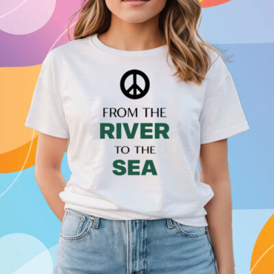 Peace Symbol From The River To The Sea T-Shirts