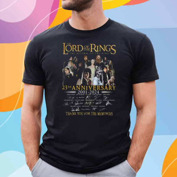 The Lord Of The Rings The Return Of The King 23th Anniversary 2001 – 2024 Thank You For The Memories T-Shirt