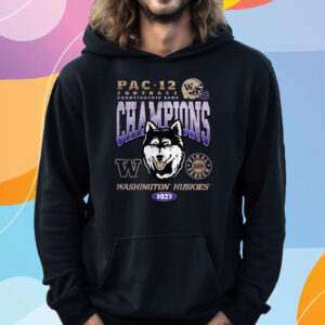 WASHINGTON HUSKIES 2023 PAC-12 CHAMPIONS DAWGS ON TOP YOUTH T-SHIRT HOODIE